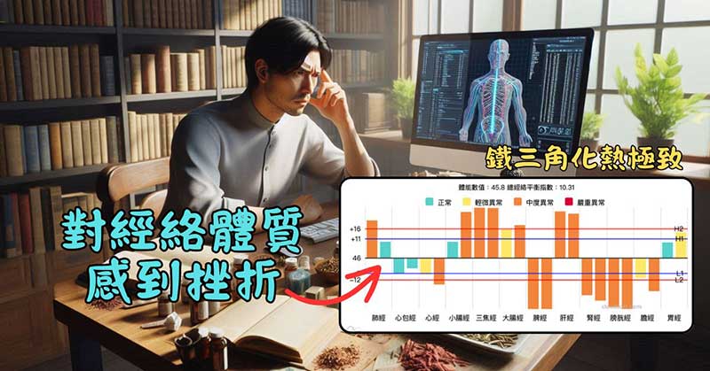 有一定比例的人，對自己的經絡體質無法改變感到挫折