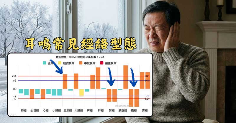 出現耳鳴最常見的經絡型態