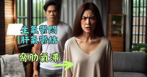 現代人壓力鬱悶易生氣，脅肋部位容易氣滯