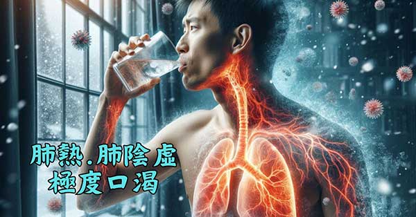 肺部火熱的人，會感到極度口渴