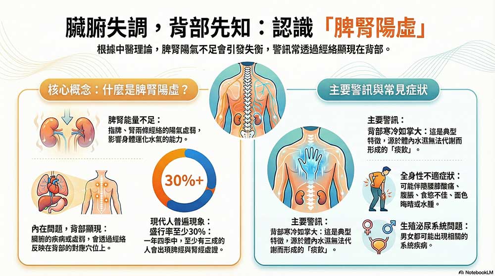 脾腎陽虛的人，有機會出現背冷現象