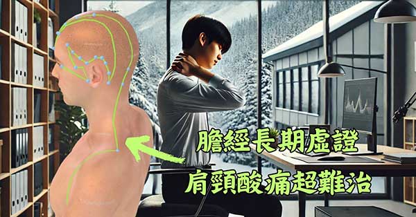 長期膽經虛證所造成的肩頸酸痛，非常難以改善