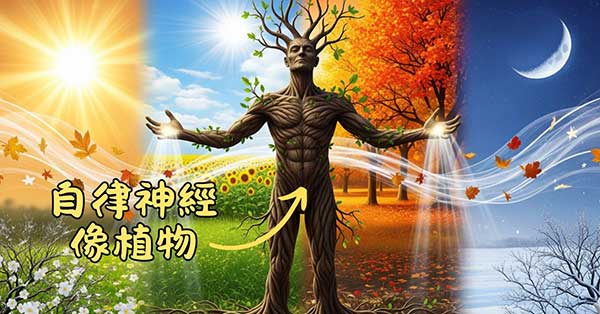 自律神經的運作就像植物，主要受到「光線」與「溫度」的影響