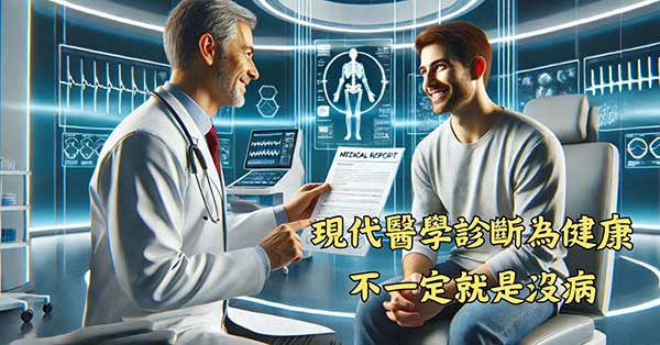 現代醫學診斷為健康，不一定代表沒病！