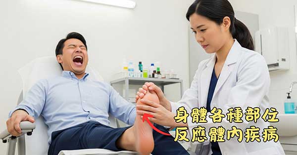 身體的各種部位，可以反映出體內的各種疾病