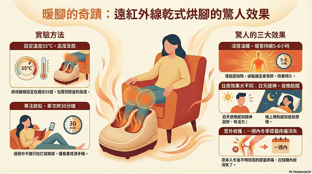 最懶，最簡單的烘腳方法，卻有養生效益！