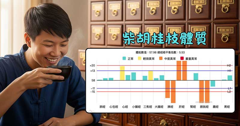 鐵三角經絡體質的人，通常是屬於柴胡桂枝體質
