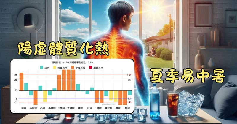 陽虛體質卻化熱的人，在夏季容易中暑