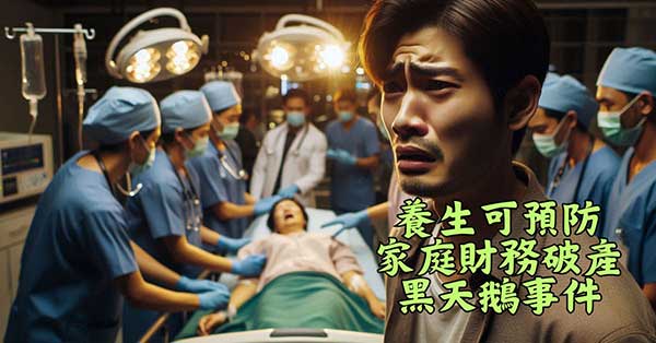 積極養生，可預防家庭財務黑天鵝事件