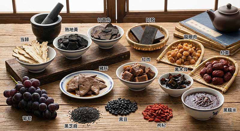 養血食療中藥或食物建議清單