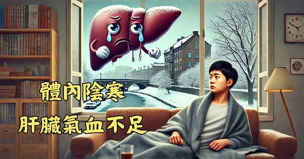 體內陰寒的人，通常伴隨肝臟氣血不足