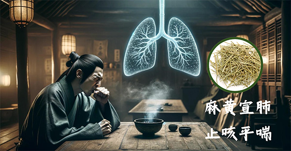 麻黃具備宣肺止咳平喘的功效