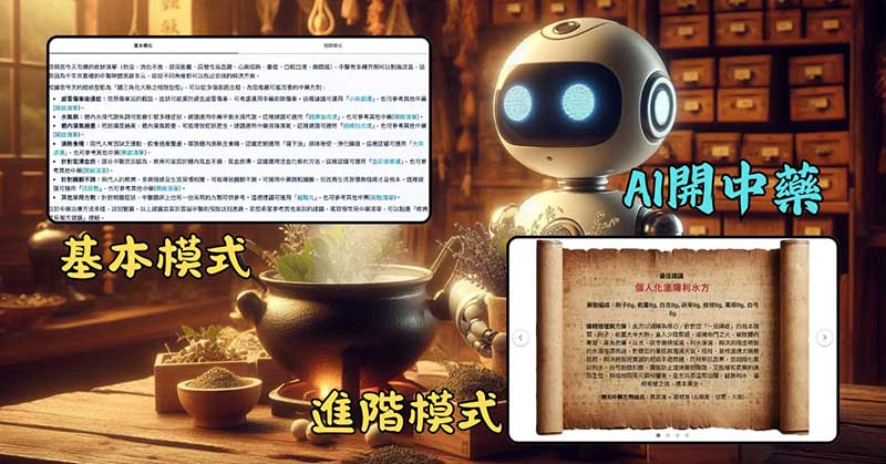 AI可以依照症狀，結合經絡圖開立個人化中藥方