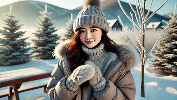 冬季要保暖，注意肌膚不要受到風寒入侵