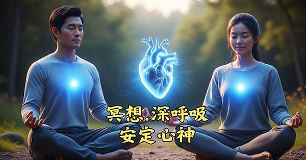 練習冥想與深呼吸可以安定心神