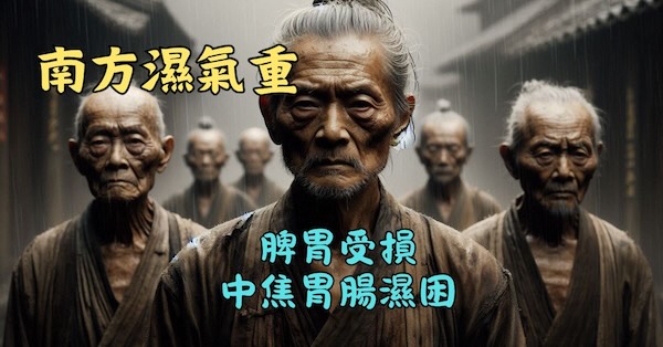 住在南方濕氣重的地方，容易出現中焦胃腸濕困疾病