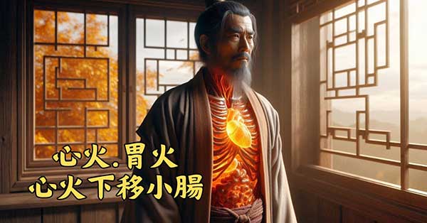 古人發現心火胃火，心火會下移小腸