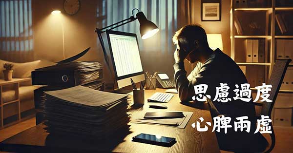 現在人過度思考，很容易出現心脾兩虛