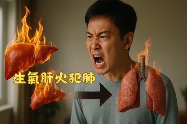 經常生氣的人，容易出現肝火犯肺