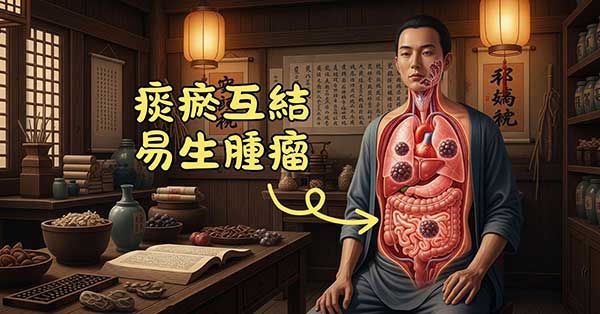 傳統中醫認為腫瘤的成因主要是痰瘀互結