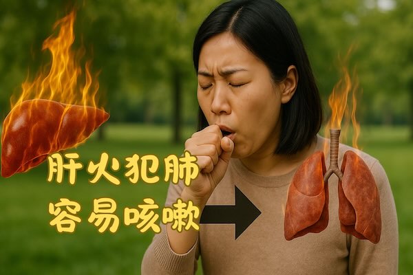 肝火犯肺的時候，容易出現咳嗽