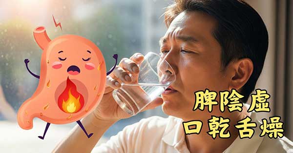 體內脾陰虛的人，很容易感到口乾舌燥