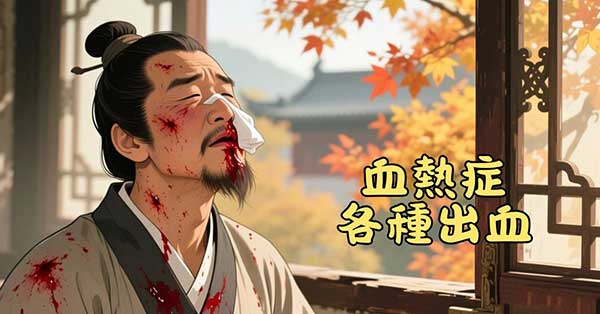 血熱證最常見的症狀就是各種類型出血