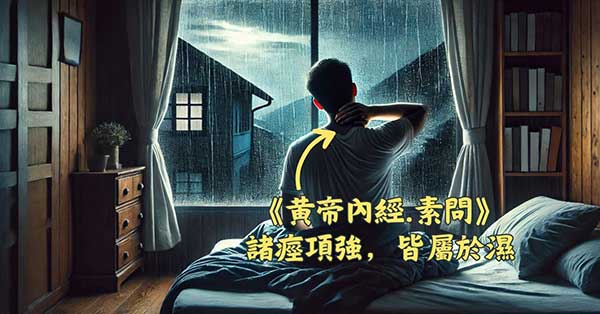 《黃帝內經.素問》中提到：「諸痙項強，皆屬於濕​」