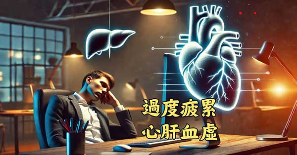 過度疲累的人，容易出現心肝血虛證