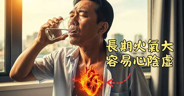 體內長期火氣大的人，容易出現心陰虛