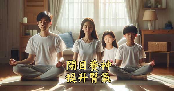 閉目養神，腎氣會自然提升